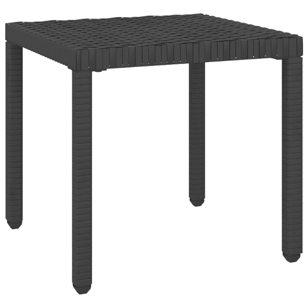 Lettini Prendisole 2 pz con Tavolo in Polyrattan Neri - homemem39