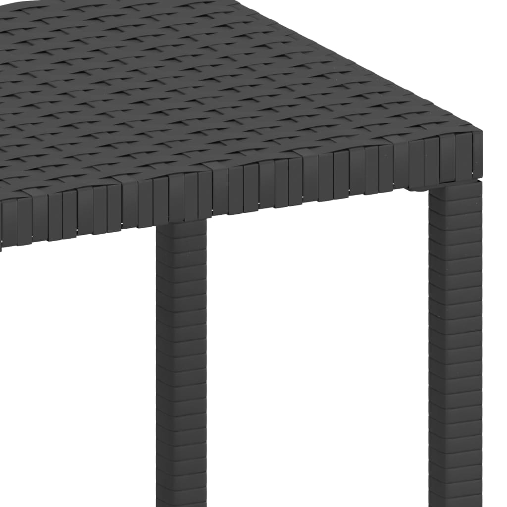 Lettini Prendisole 2 pz con Tavolo in Polyrattan Neri - homemem39