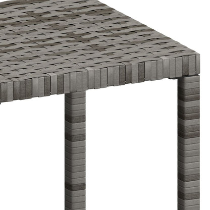 2 pcs Sun Loungers with Gray Polyrattan Table