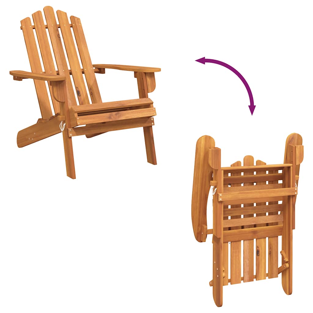 Sedia da Giardino Adirondack in Legno Massello di Acacia - homemem39