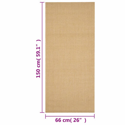 Tappeto in Sisal Naturale 66 x 150 cm - homemem39