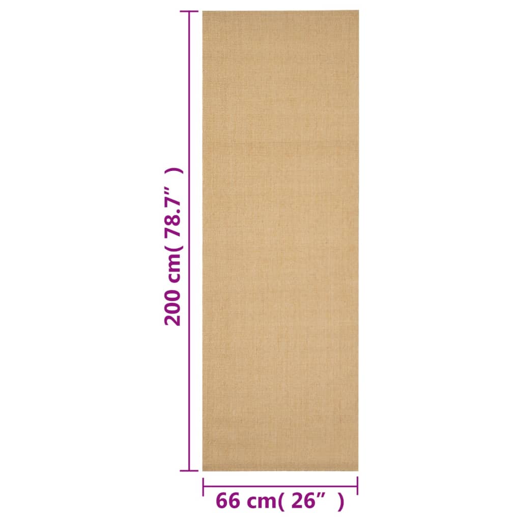 Tappeto in Sisal Naturale 66 x 200 cm - homemem39