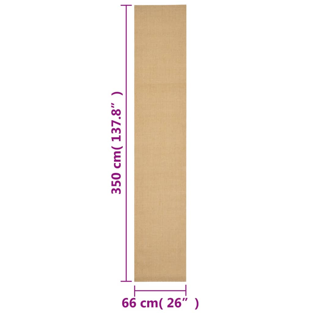 Tappeto in Sisal Naturale 66 x 350 cm - homemem39