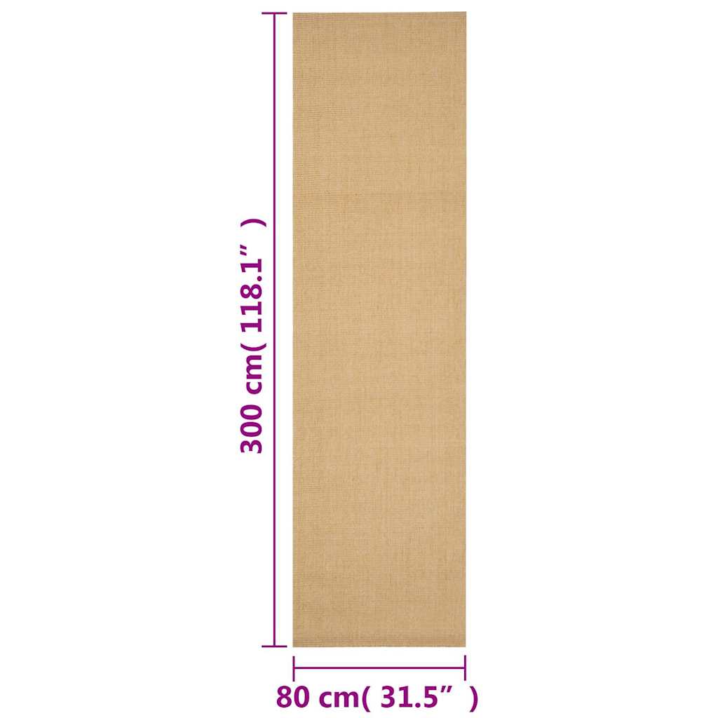 Tappeto in Sisal Naturale 80 x 300 cm | homemem39