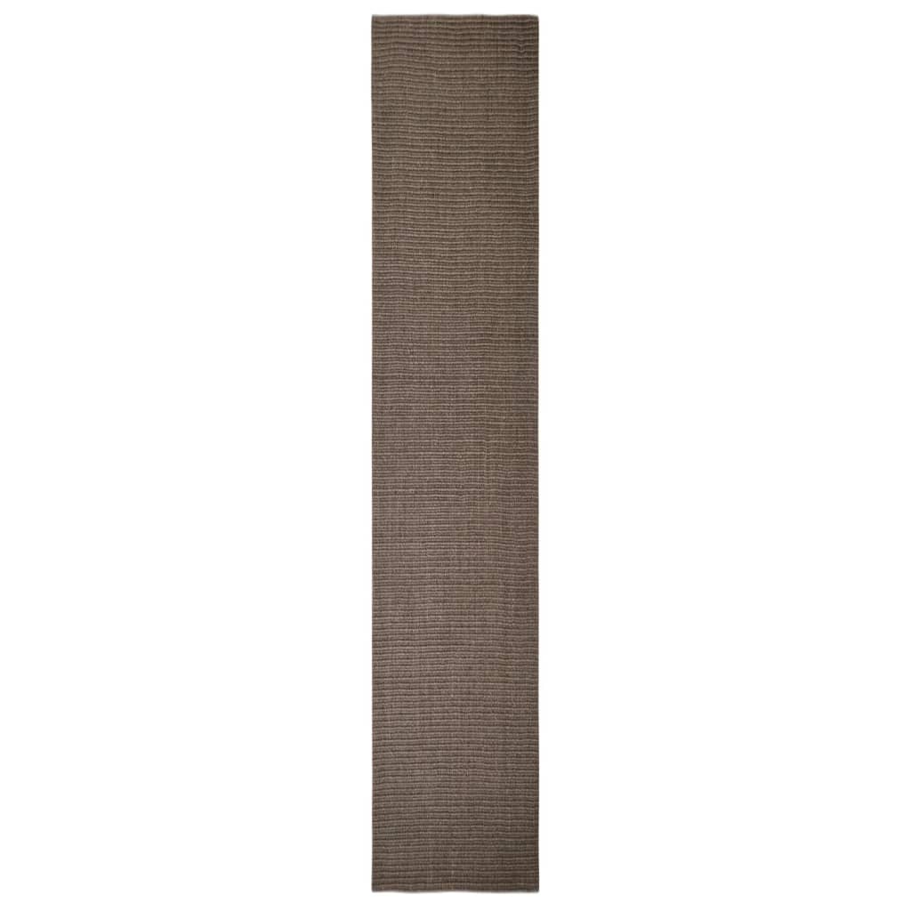 Tappeto in Sisal Naturale 66x350 cm Marrone - homemem39