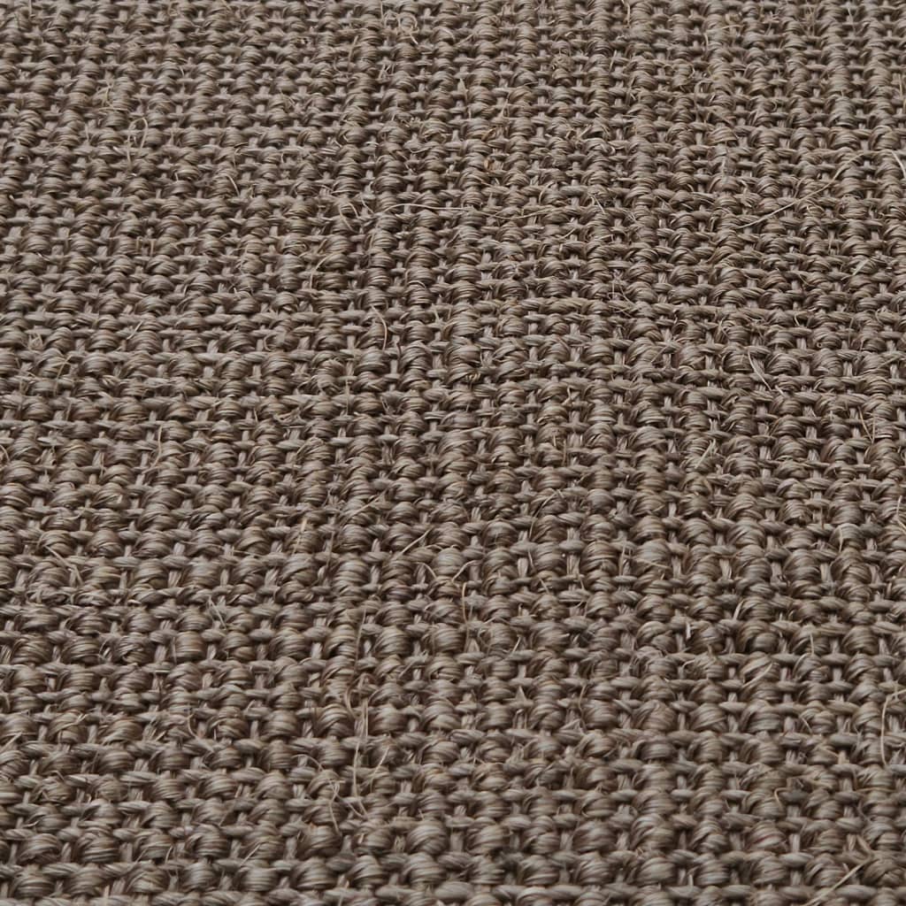 Tappeto in Sisal Naturale 80x350 cm Marrone