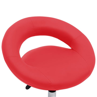 Sedia da Pranzo Girevole Rossa in Similpelle | homemem39
