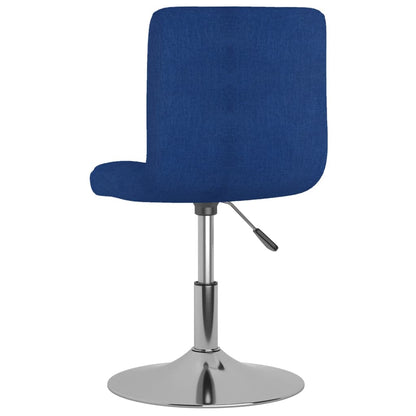 Sedie da Pranzo Girevoli 4 pz Blu in Tessuto | homemem39