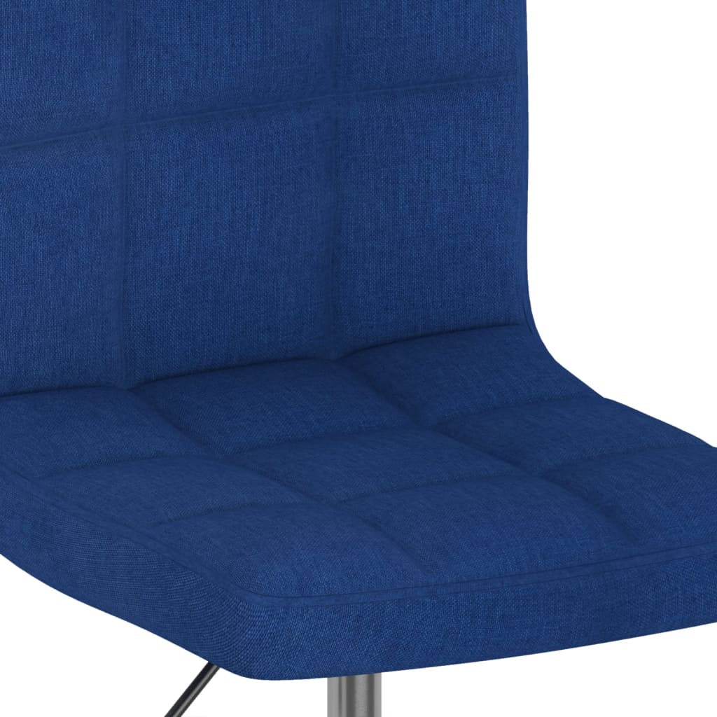 Sedie da Pranzo Girevoli 4 pz Blu in Tessuto | homemem39
