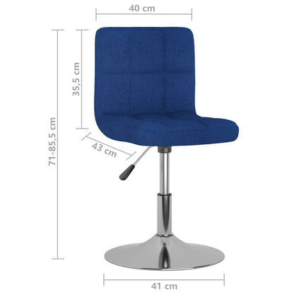 Sedie da Pranzo Girevoli 4 pz Blu in Tessuto | homemem39