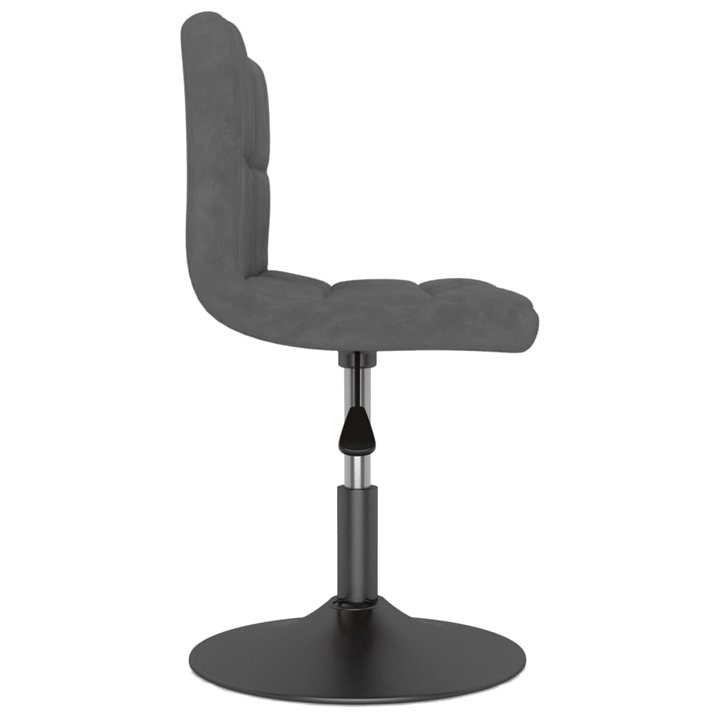 Sedia da Pranzo Girevole Grigio Scuro in Velluto | homemem39