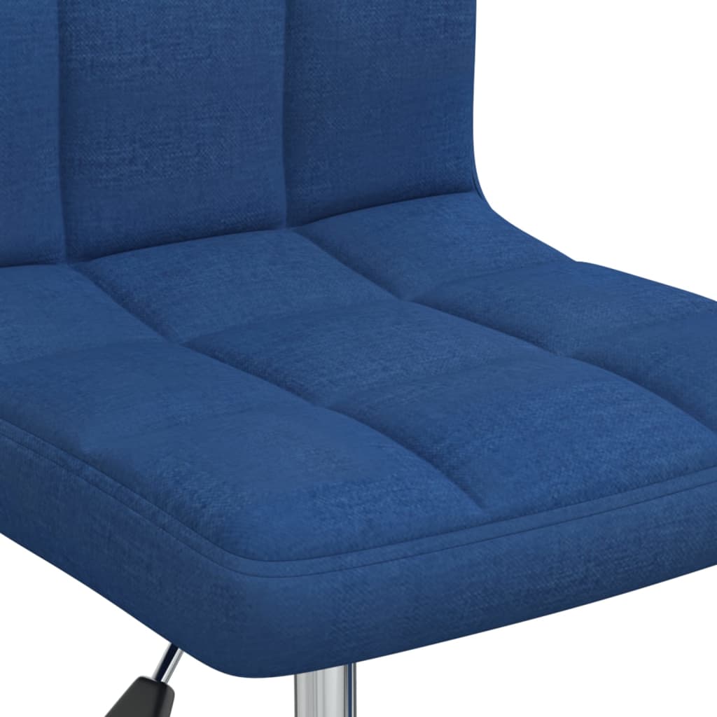 Sedia da Pranzo Girevole Blu in Tessuto | homemem39
