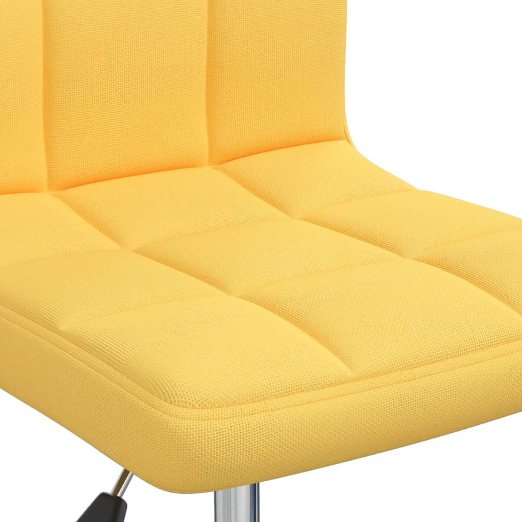 Sedia da Pranzo Girevole Giallo Senape in Tessuto | homemem39