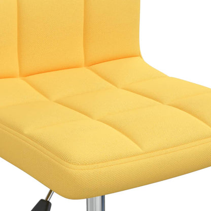 Sedia da Pranzo Girevole Giallo Senape in Tessuto | homemem39