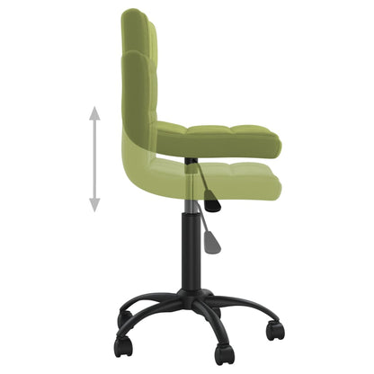 Sedia da Pranzo Girevole Verde Chiaro in Velluto | homemem39