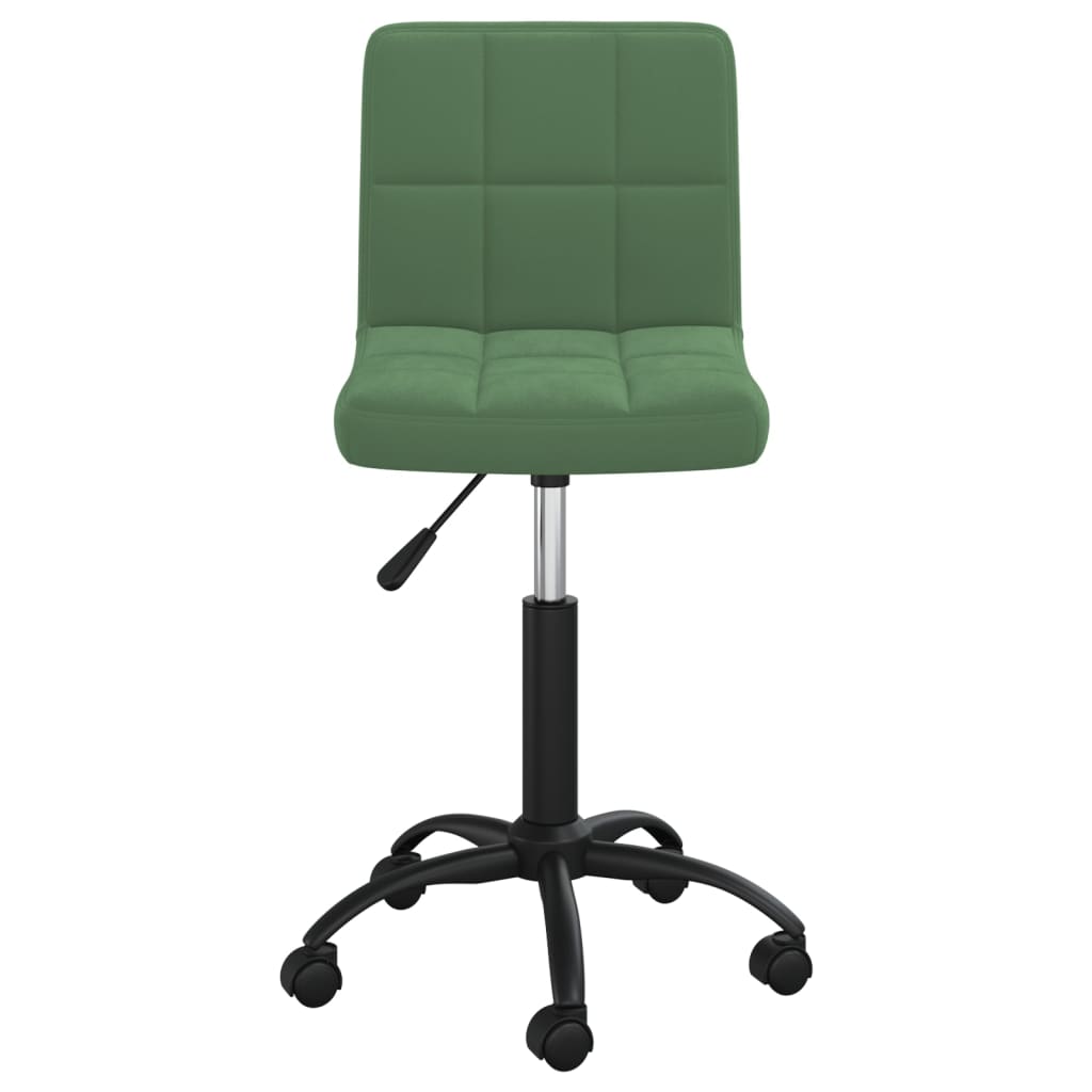 Sedia da Pranzo Girevole Verde Scuro in Velluto | homemem39