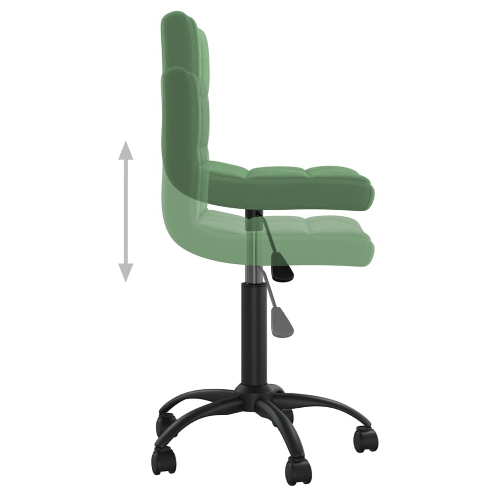Sedia da Pranzo Girevole Verde Scuro in Velluto | homemem39
