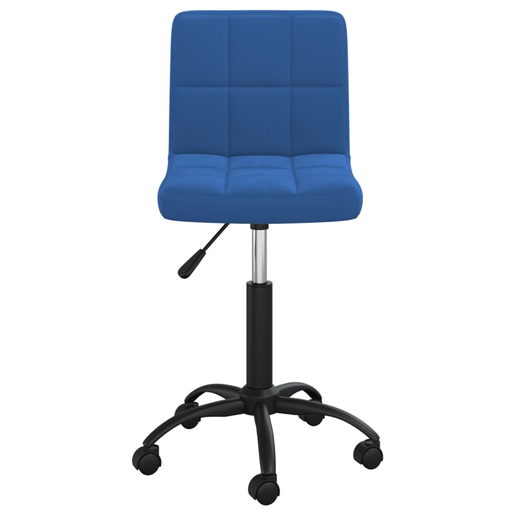 Sedia da Pranzo Girevole Blu in Velluto | homemem39