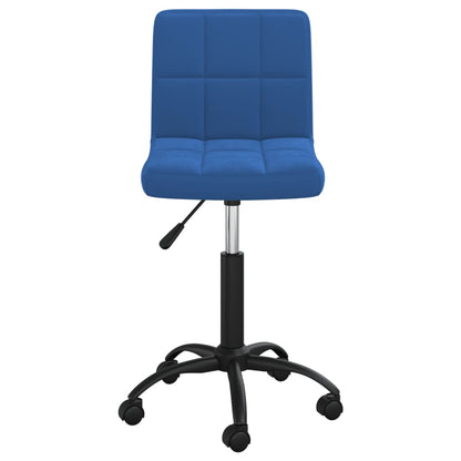 Sedia da Pranzo Girevole Blu in Velluto | homemem39