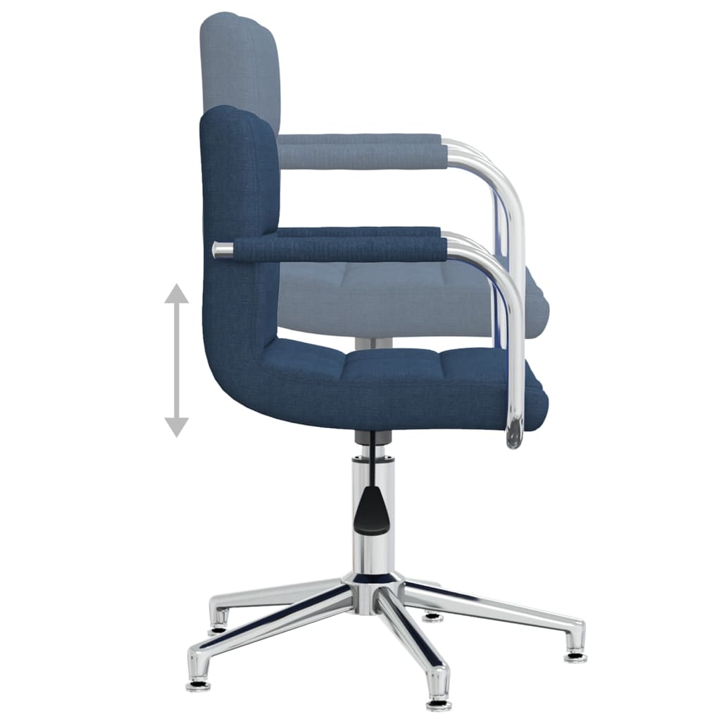 Sedia da Ufficio Girevole Blu in Tessuto | homemem39