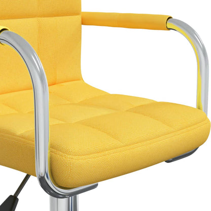 Sedia da Pranzo Girevole Giallo Senape in Tessuto | homemem39