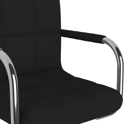 Sedia da Pranzo Girevole Nera in Tessuto | homemem39