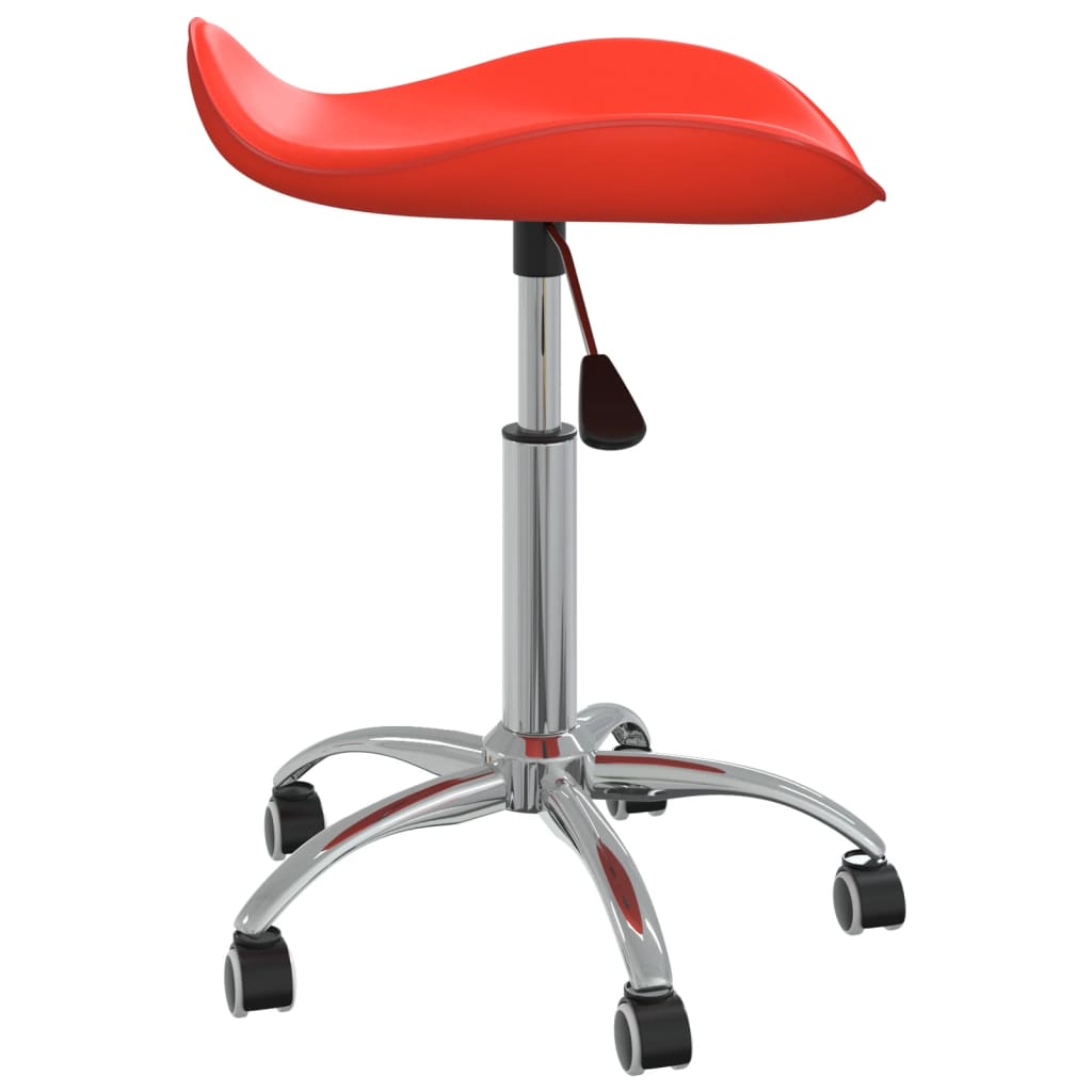 Sedia da Pranzo Girevole Rosso in Similpelle | homemem39