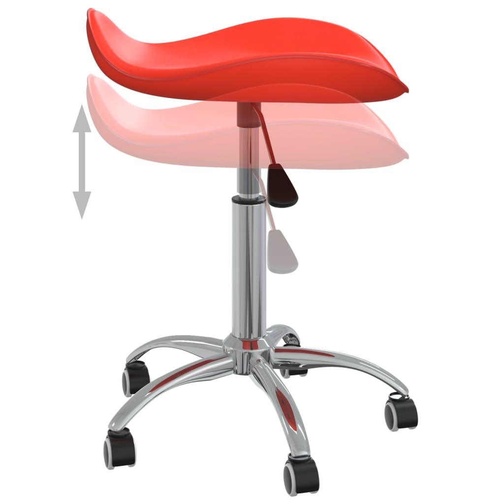 Sedia da Pranzo Girevole Rosso in Similpelle | homemem39