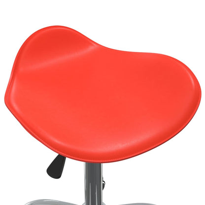 Sedia da Pranzo Girevole Rosso in Similpelle | homemem39