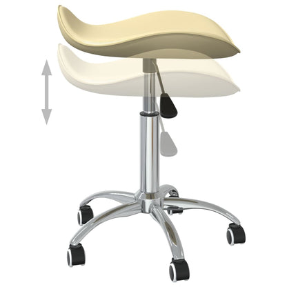 Sedia da Pranzo Girevole Crema in Similpelle | homemem39