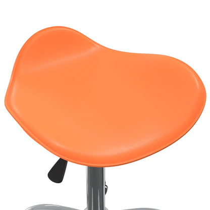 Sedia da Pranzo Girevole Arancione in Similpelle | homemem39
