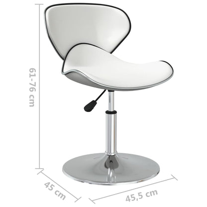 Sedie da Pranzo 6 pz Bianche in Similpelle | homemem39