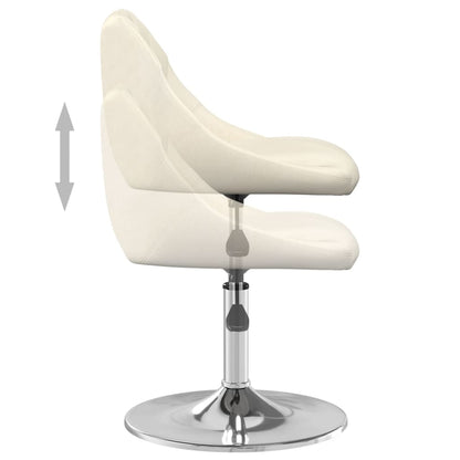 Sedie da Pranzo Girevoli 4 pz Crema in Velluto | homemem39