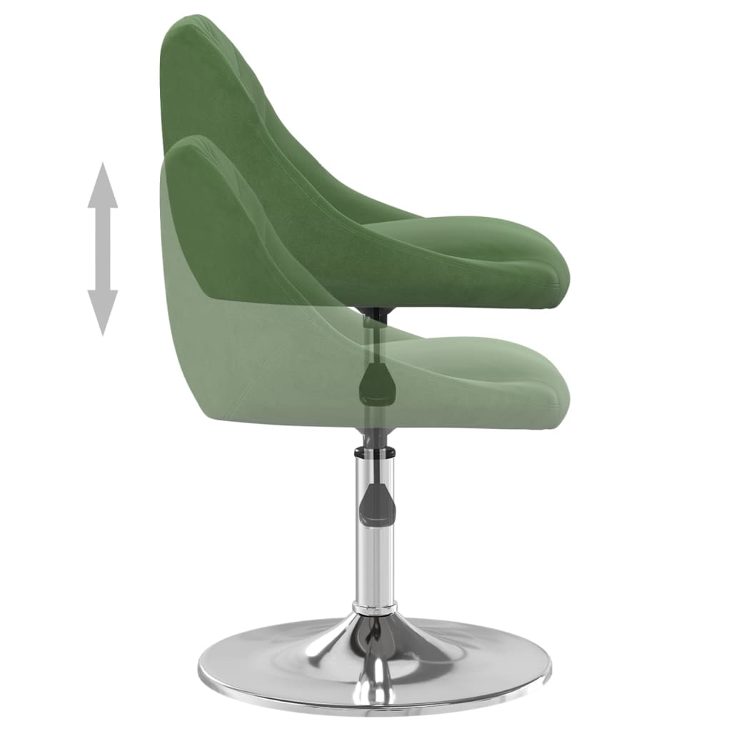 Sedie da Pranzo Girevoli 4 pz Verde Scuro in Velluto | homemem39