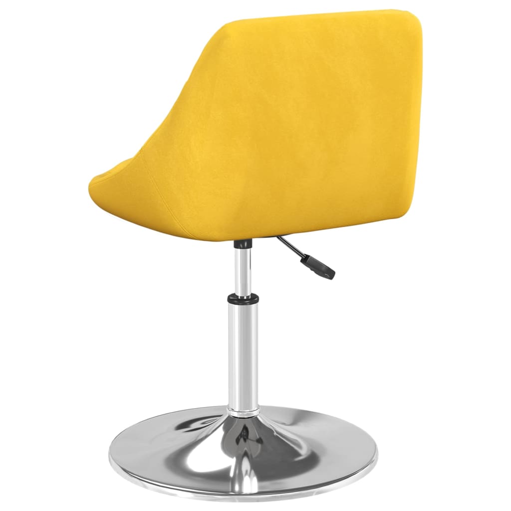 Sedie da pranzo Girevoli 4 pz Giallo Senape in Velluto | homemem39