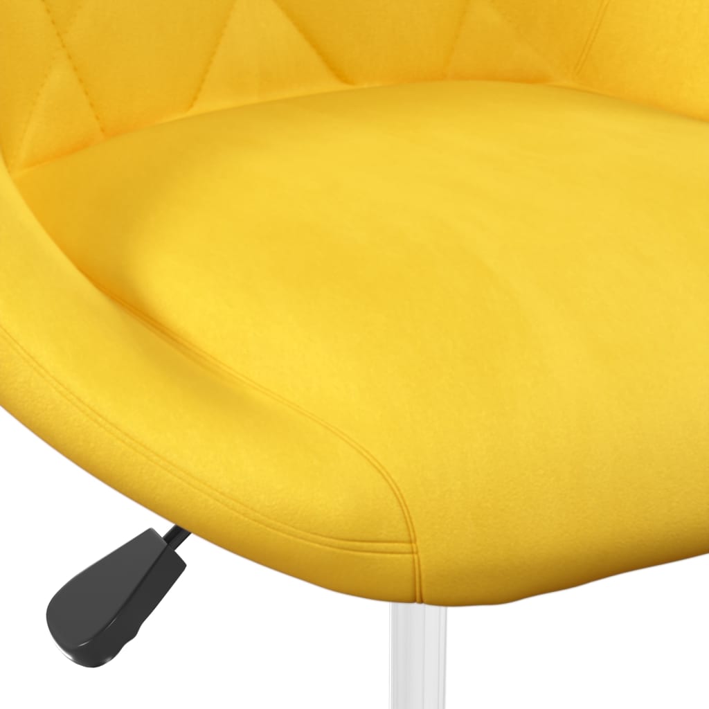 Sedie da pranzo Girevoli 4 pz Giallo Senape in Velluto | homemem39