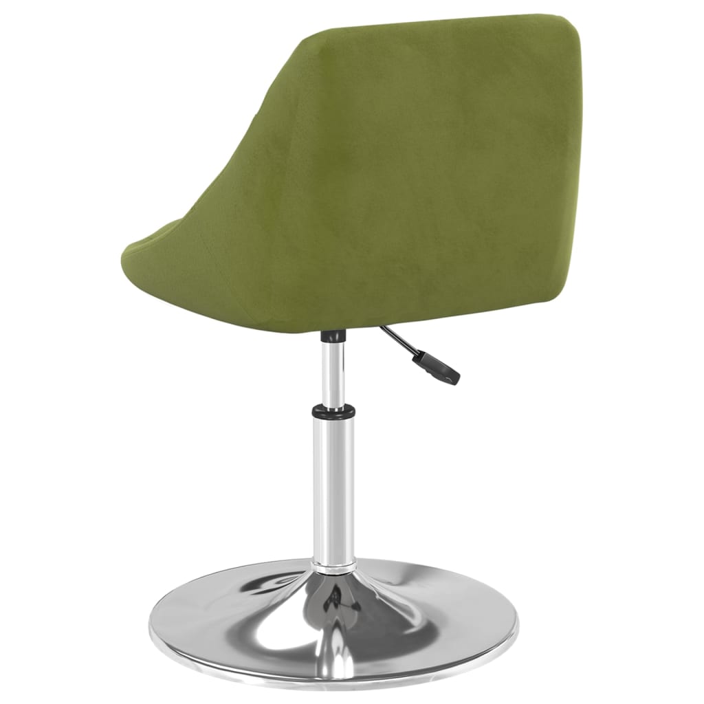 Sedie da Pranzo Girevoli 6 pz Verde Chiaro in Velluto | homemem39