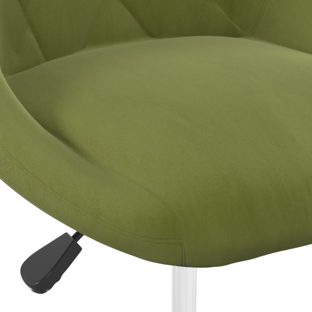 Sedie da Pranzo Girevoli 6 pz Verde Chiaro in Velluto | homemem39