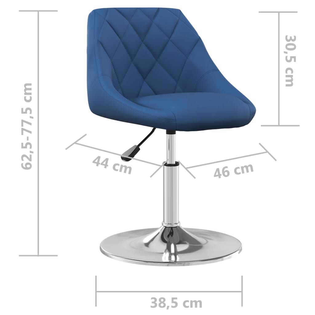 Sedie da Pranzo Girevoli 6 pz Blu in Velluto | homemem39