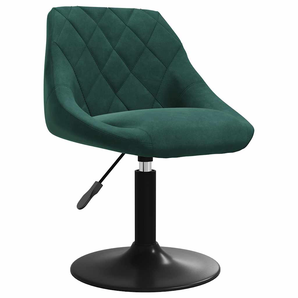 Sedie da Pranzo Girevoli 6 pz Verde Scuro in Velluto | homemem39