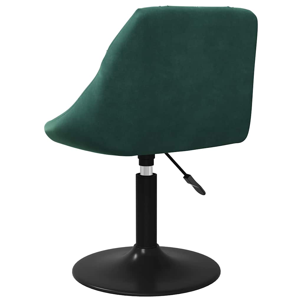 Sedie da Pranzo Girevoli 6 pz Verde Scuro in Velluto | homemem39