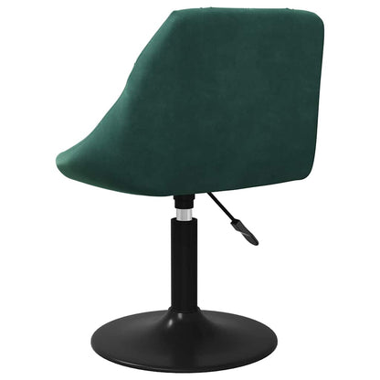 Sedie da Pranzo Girevoli 6 pz Verde Scuro in Velluto | homemem39