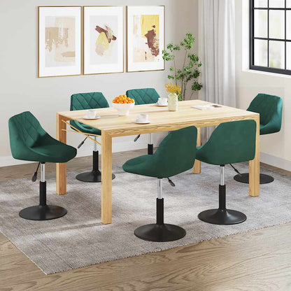 Sedie da Pranzo Girevoli 6 pz Verde Scuro in Velluto | homemem39