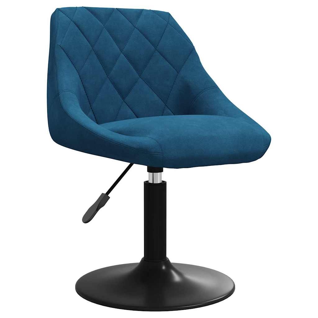 Sedie da Pranzo Girevoli 6 pz Blu in Velluto | homemem39