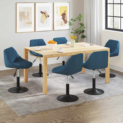 Sedie da Pranzo Girevoli 6 pz Blu in Velluto | homemem39