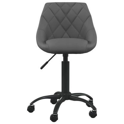 Sedia da Ufficio Grigio Scuro in Velluto - homemem39