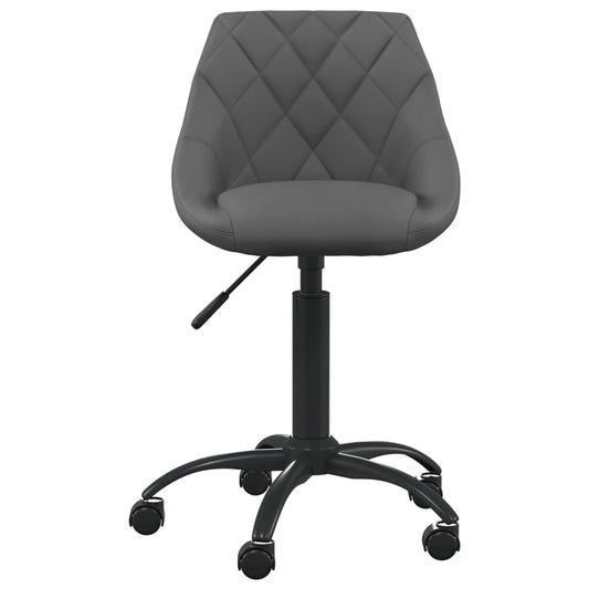 Sedia da Ufficio Grigio Scuro in Velluto - homemem39