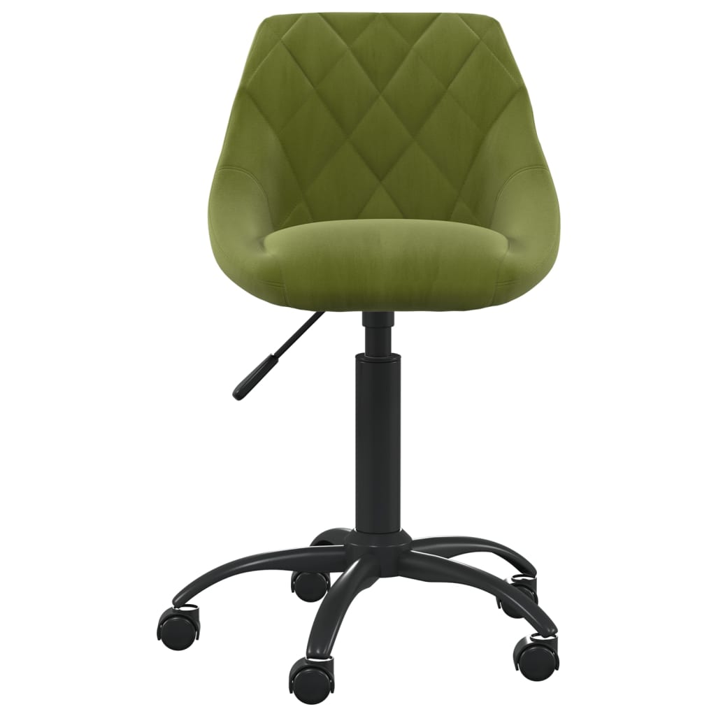 Sedia da Ufficio Verde Chiaro in Velluto | homemem39