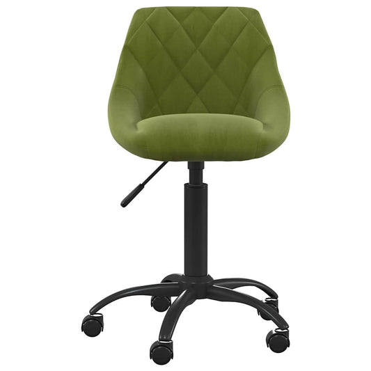 Sedia da Ufficio Verde Chiaro in Velluto