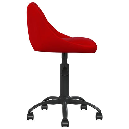 Sedia da Ufficio Rosso Vino in Velluto - homemem39